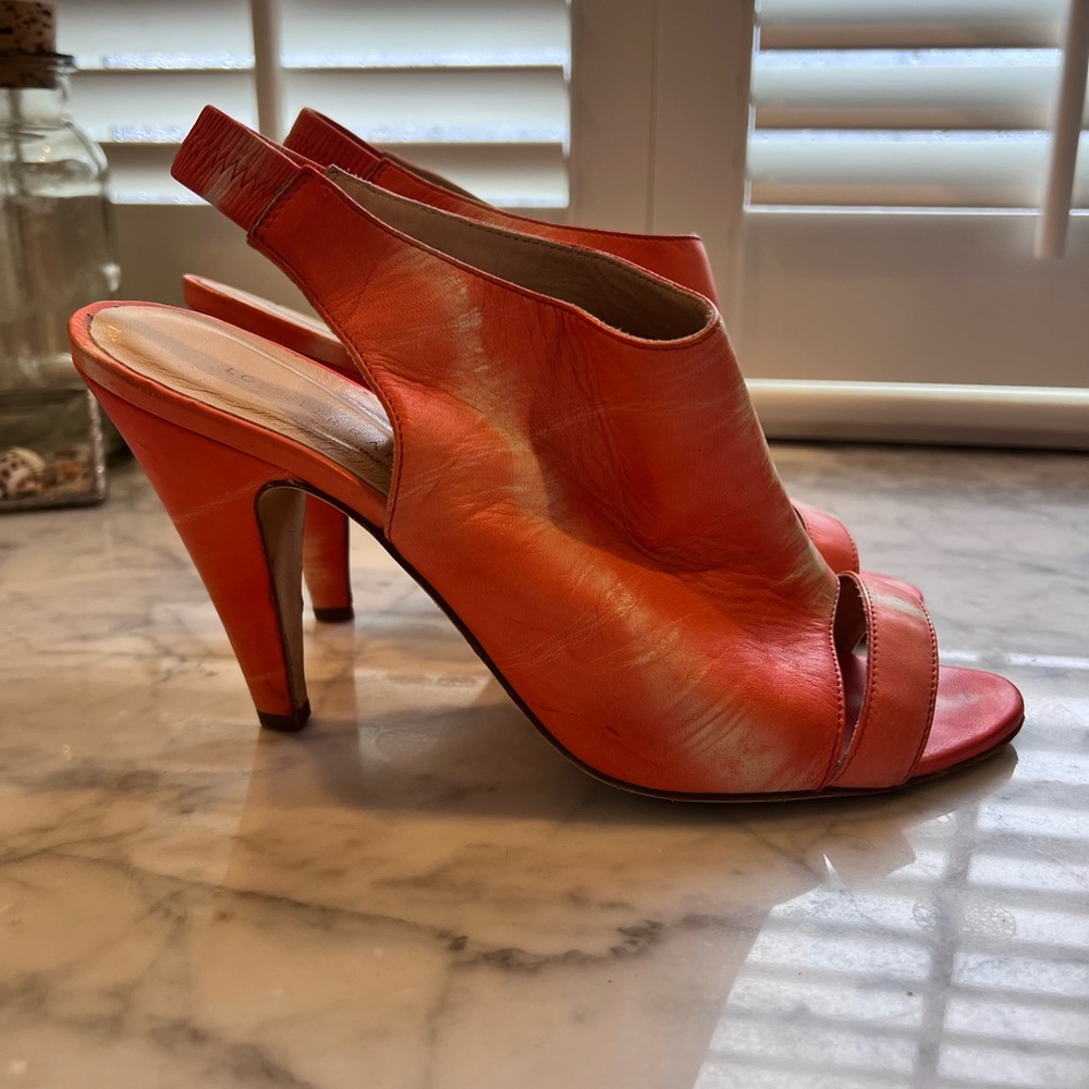 Loeffler Randall Leather Tie Dye Heels